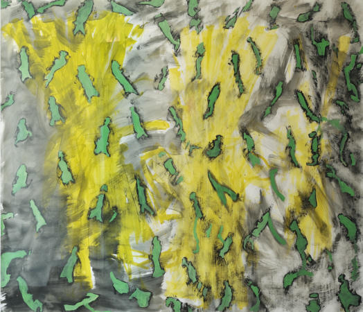 Green Leaves - Adam, 2009
Öl, Acryl auf Papier 130 x 150 cm